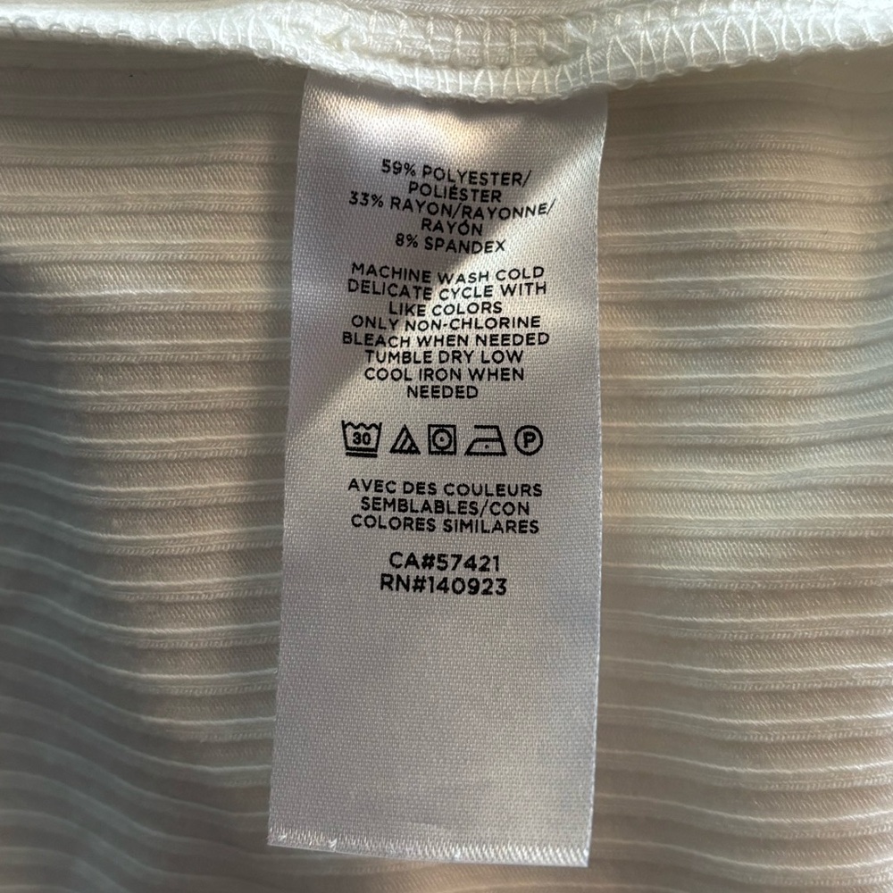 LOFT Cream Ruffle V-Neck Blouse - Picture 5 of 5